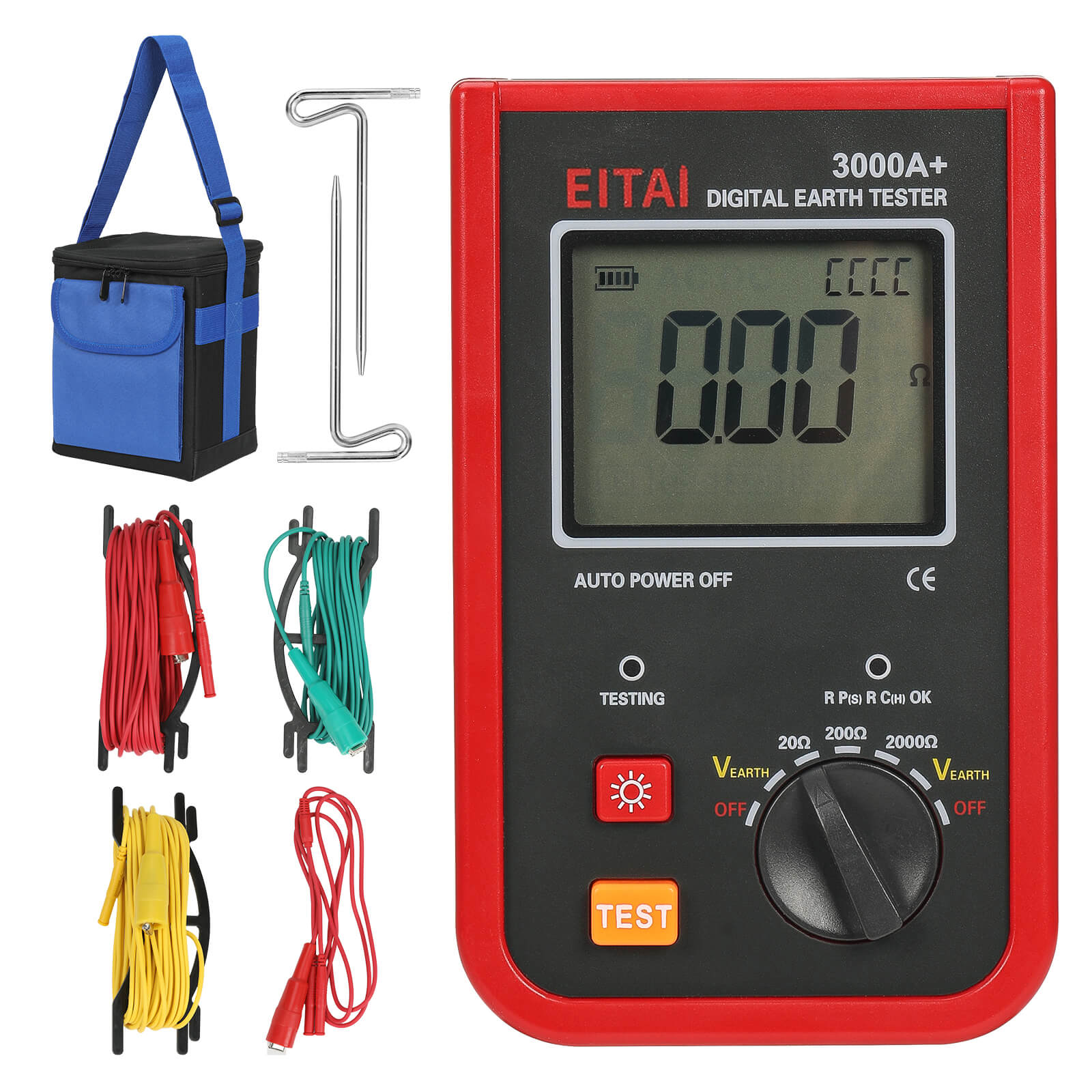 EITAI3000+ Series Digital Ground Resistance Meter