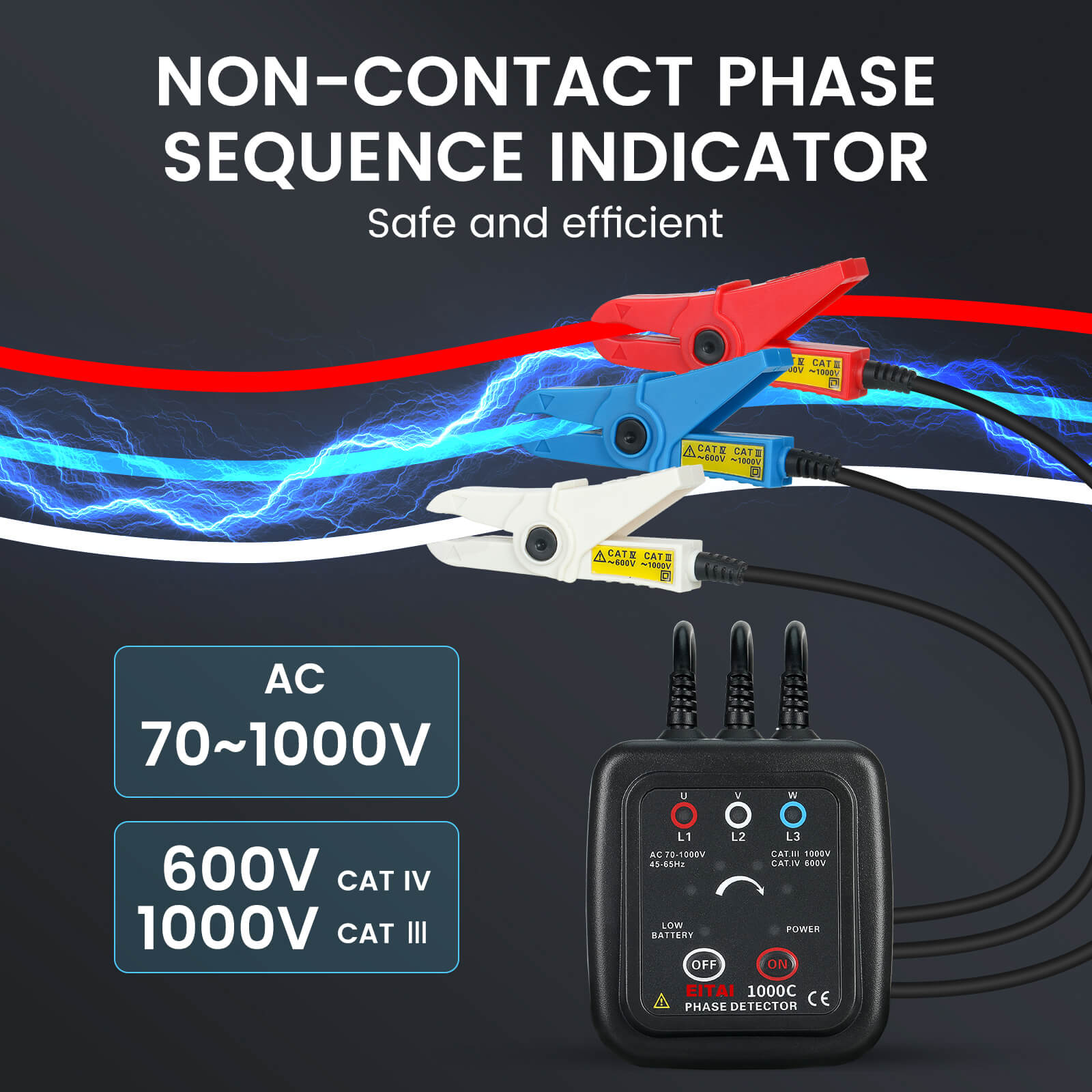 EITAI1000 Series Non-Contact Three Phase Rotation Meter